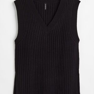H&M Black Ribbed Tank Top
